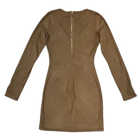 Brown/Tan Mini Dress | Size M - Picture 2 of 4